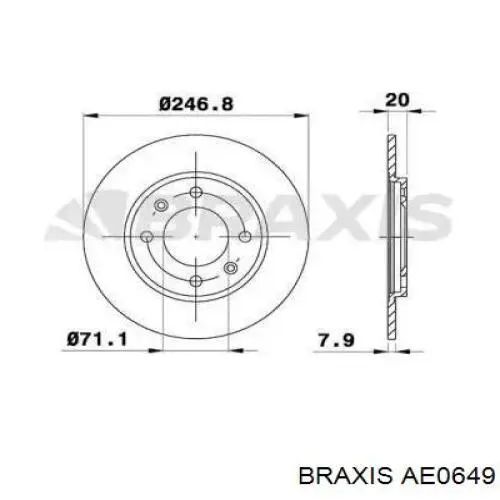 Задний дисковый тормоз ABS 15881