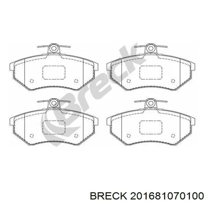 Передние тормозные колодки 201681070100 Breck