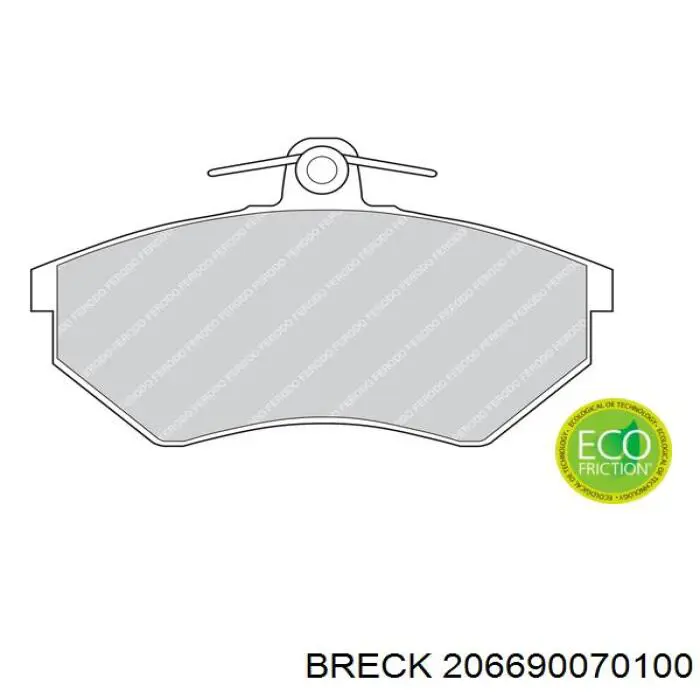 Колодки Breck 206690070100 цена, от 17.42 USD