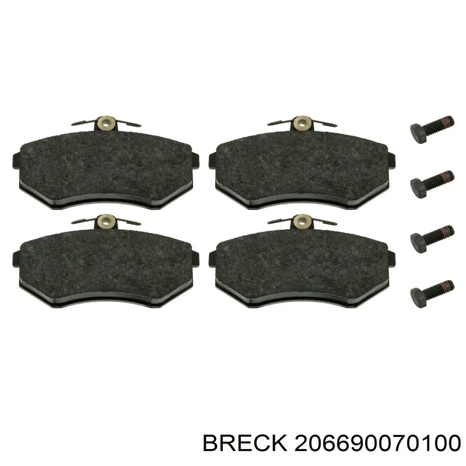 206690070100 Breck Колодки передние