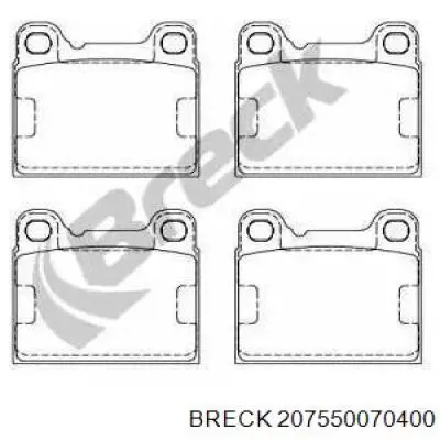 Задние тормозные колодки 207550070400 Breck