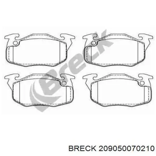 Передние тормозные колодки 209050070210 Breck