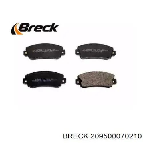 20950 00 702 10 Breck колодки тормозные передние дисковые