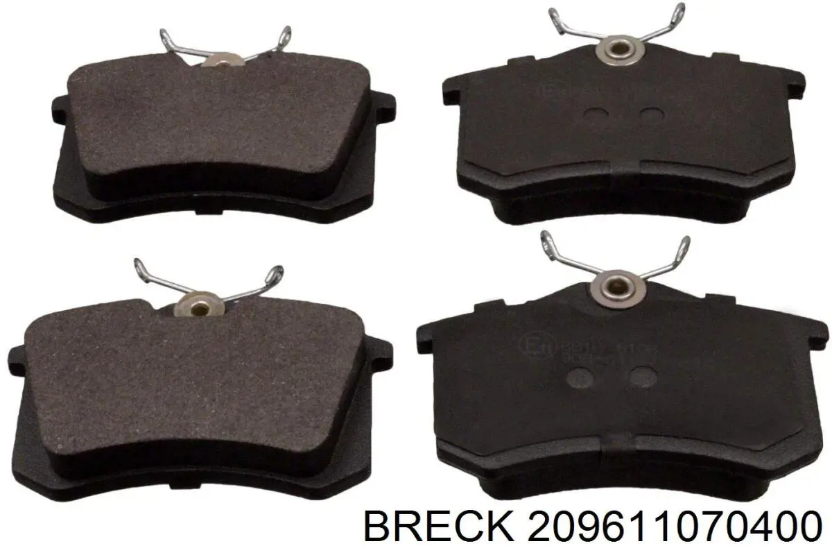 Задние дисковые колодки Breck 209611070400