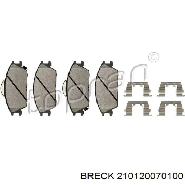 Тормозные колодки Breck 210120070100