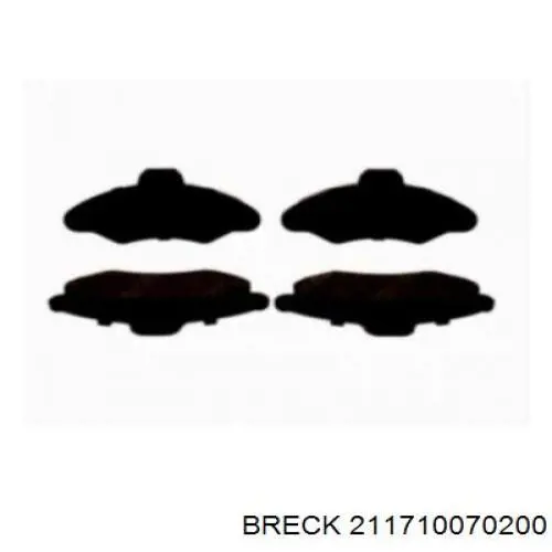 Тормозные колодки Breck 211710070200