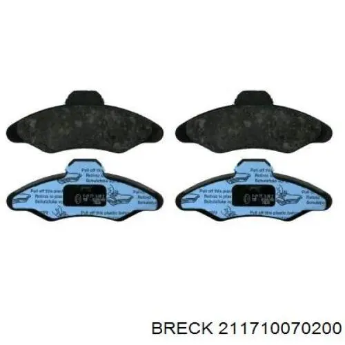 211710070200 Breck Колодки передние
