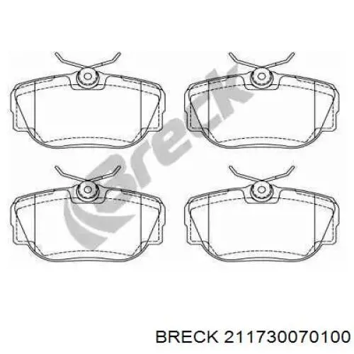 211730070100 Breck Колодки передние
