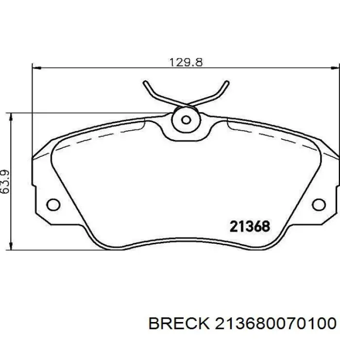213680070100 Breck Колодки передние