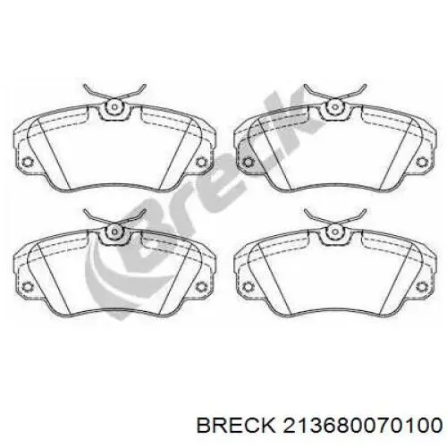 Купить 213680070100 Breck Колодки тормозные