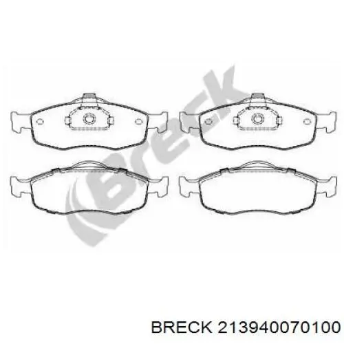 Передние тормозные колодки 213940070100 Breck