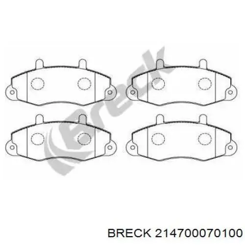 214700070100 Breck Колодки передние