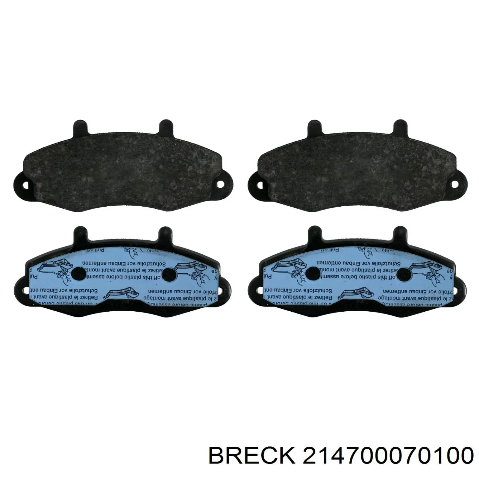 Тормозные колодки Breck 214700070100