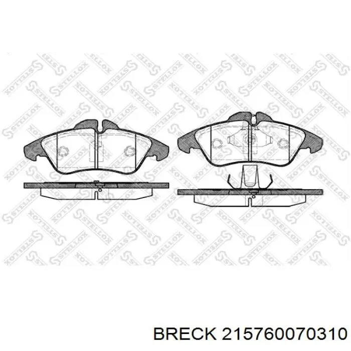 215760070310 Breck Колодки передние