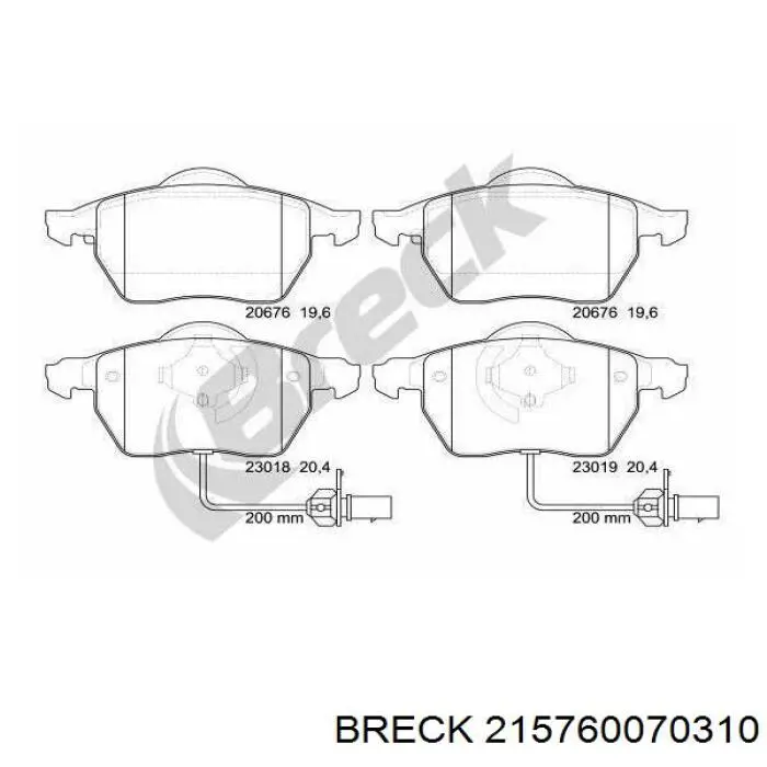 Колодки Breck 215760070310 цена, от 32.13 USD