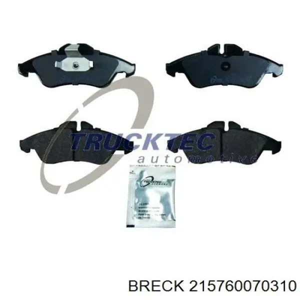 Передние тормозные колодки 215760070310 Breck