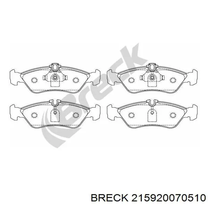 21592 00 705 10 Breck колодки тормозные задние дисковые