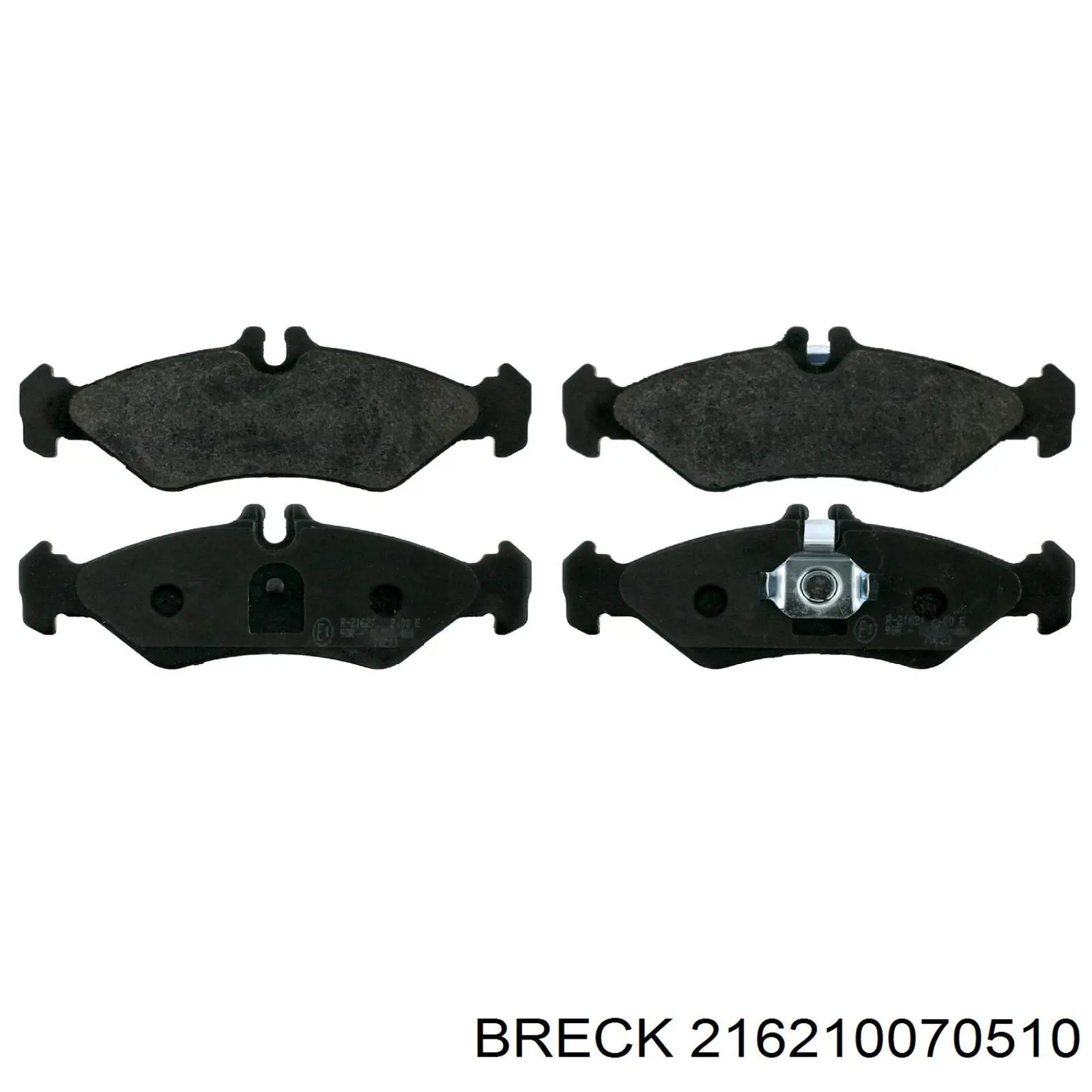 Задние тормозные колодки 216210070510 Breck