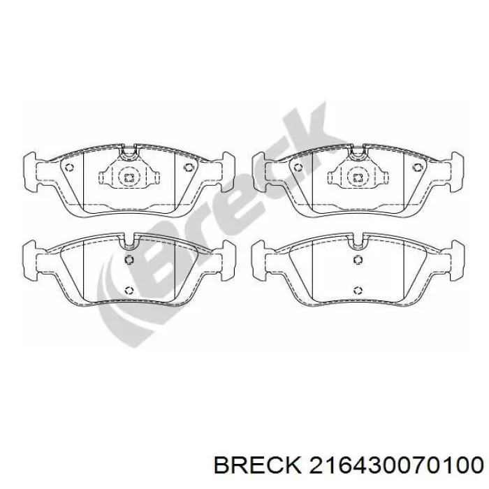 Купить 216430070100 Breck Колодки тормозные