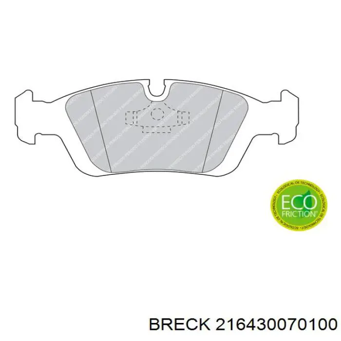 216430070100 Breck Колодки передние