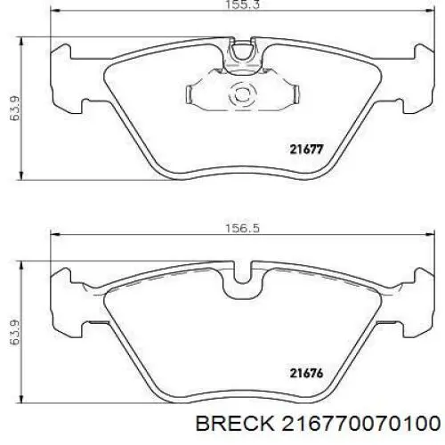 Колодки Breck 216770070100 цена, от 22.31 USD