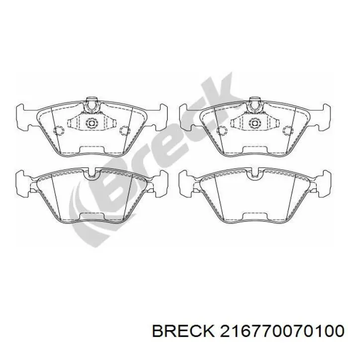 Передние тормозные колодки 216770070100 Breck