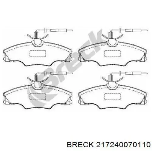 Передние тормозные колодки 217240070110 Breck