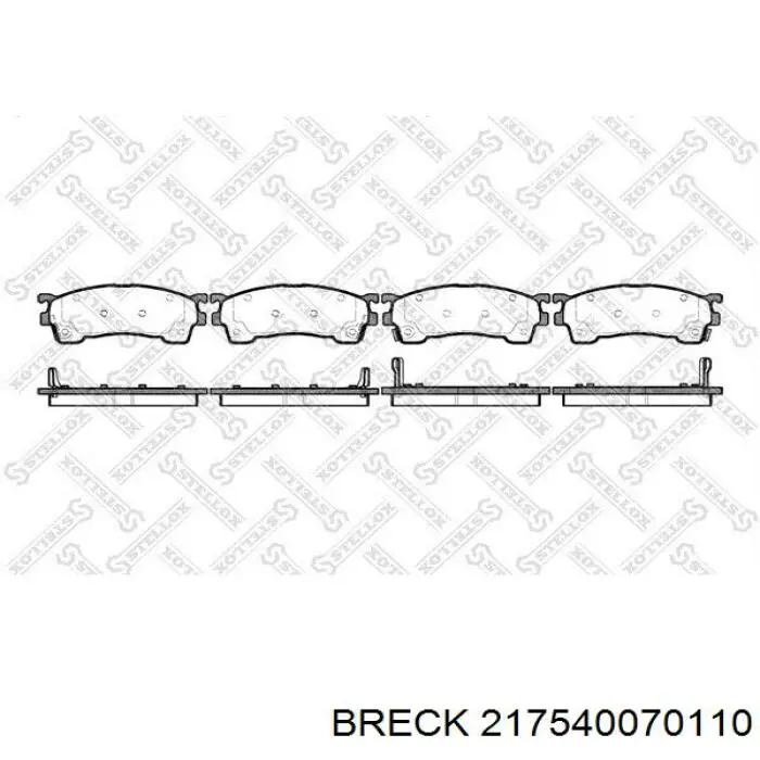 Купить 217540070110 Breck Колодки тормозные