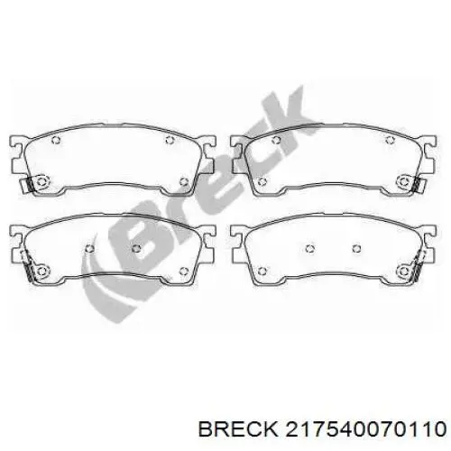 Купить 217540070110 Breck Колодки тормозные