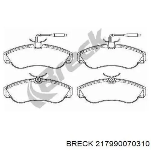 Передние тормозные колодки 217990070310 Breck