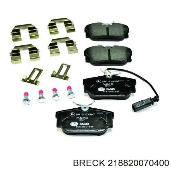 Купить 218820070400 Breck Колодки тормозные задние, дисковые