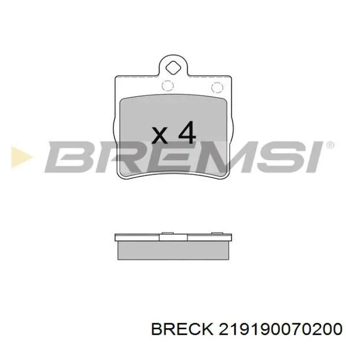 Колодки дисковые  Breck 219190070200 цена, от 16.91 USD