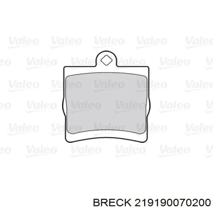 Купить 219190070200 Breck Колодки тормозные задние, дисковые