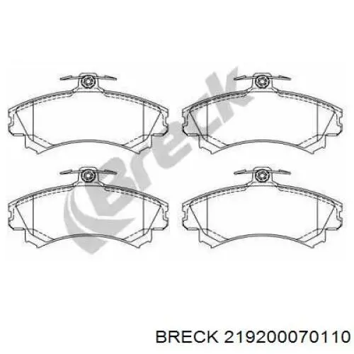 Купить 219200070110 Breck Колодки тормозные
