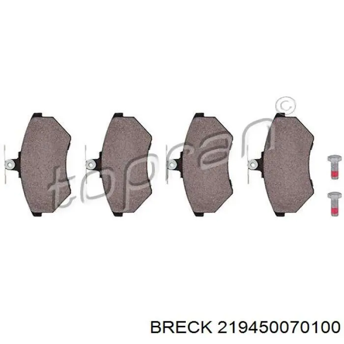 Тормозные колодки Breck 219450070100