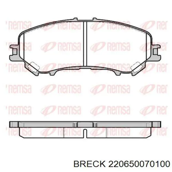 Передние тормозные колодки 220650070100 Breck