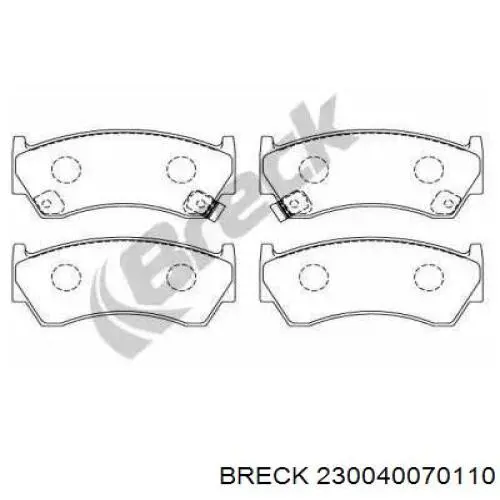 Передние тормозные колодки 230040070110 Breck