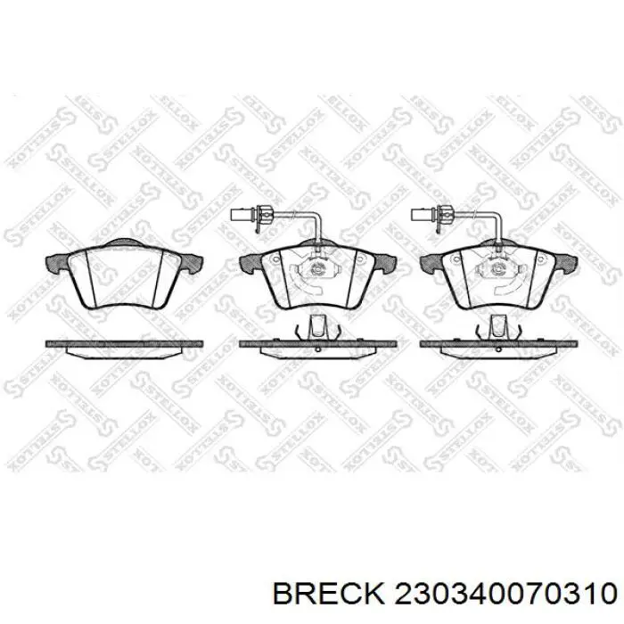 Купить 230340070310 Breck Колодки тормозные