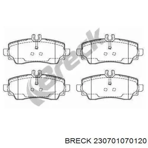 Передние тормозные колодки 230701070120 Breck