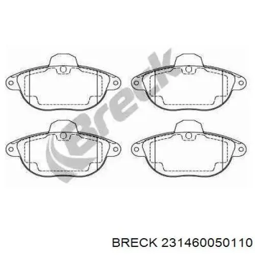 Передние тормозные колодки 231460050110 Breck