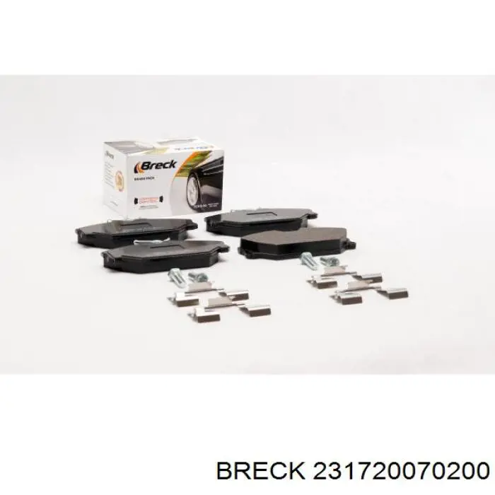 23172 00 702 00 Breck колодки тормозные передние дисковые