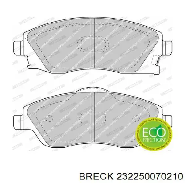 Тормозные колодки Breck 232250070210