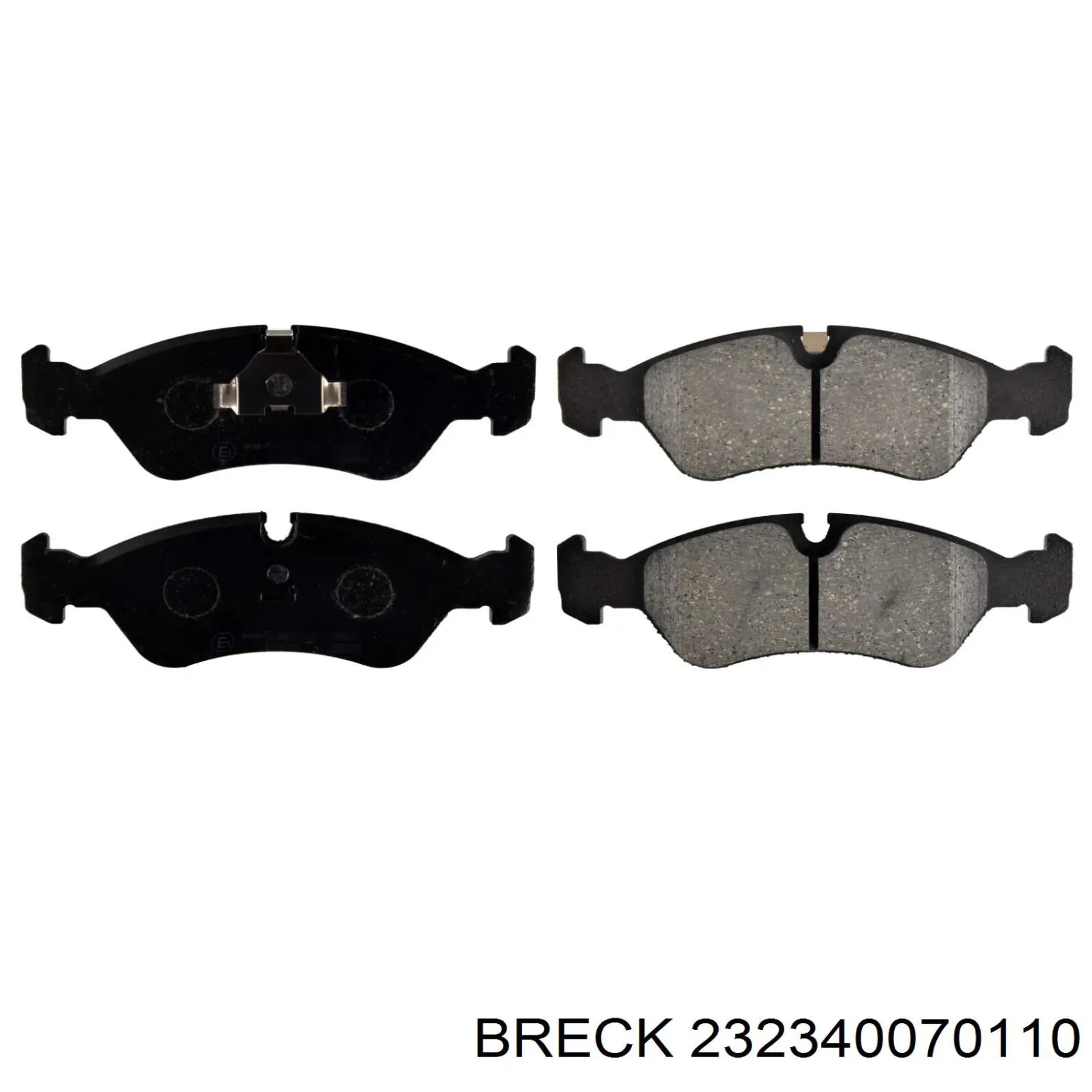 Передние тормозные колодки 232340070110 Breck