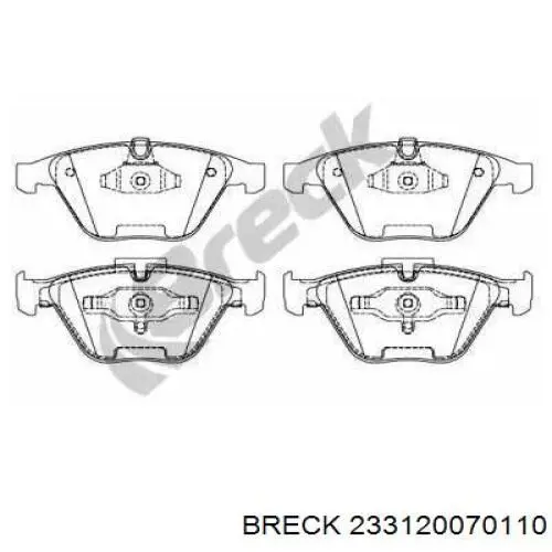 233120070110 Breck колодки тормозные передние дисковые