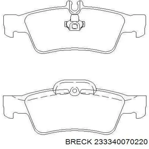233340070220 Breck Колодки тормозные дисковые комплект