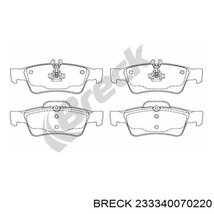 Задние тормозные колодки 233340070220 Breck