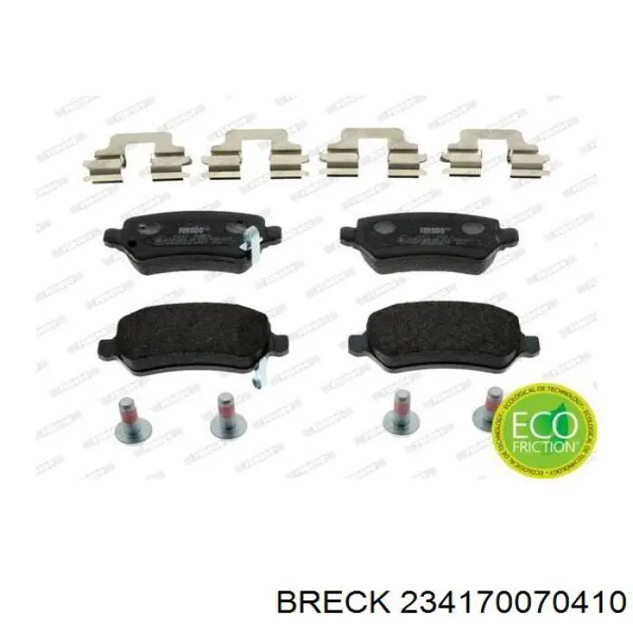 234170070410 Breck Колодки тормозные дисковые комплект