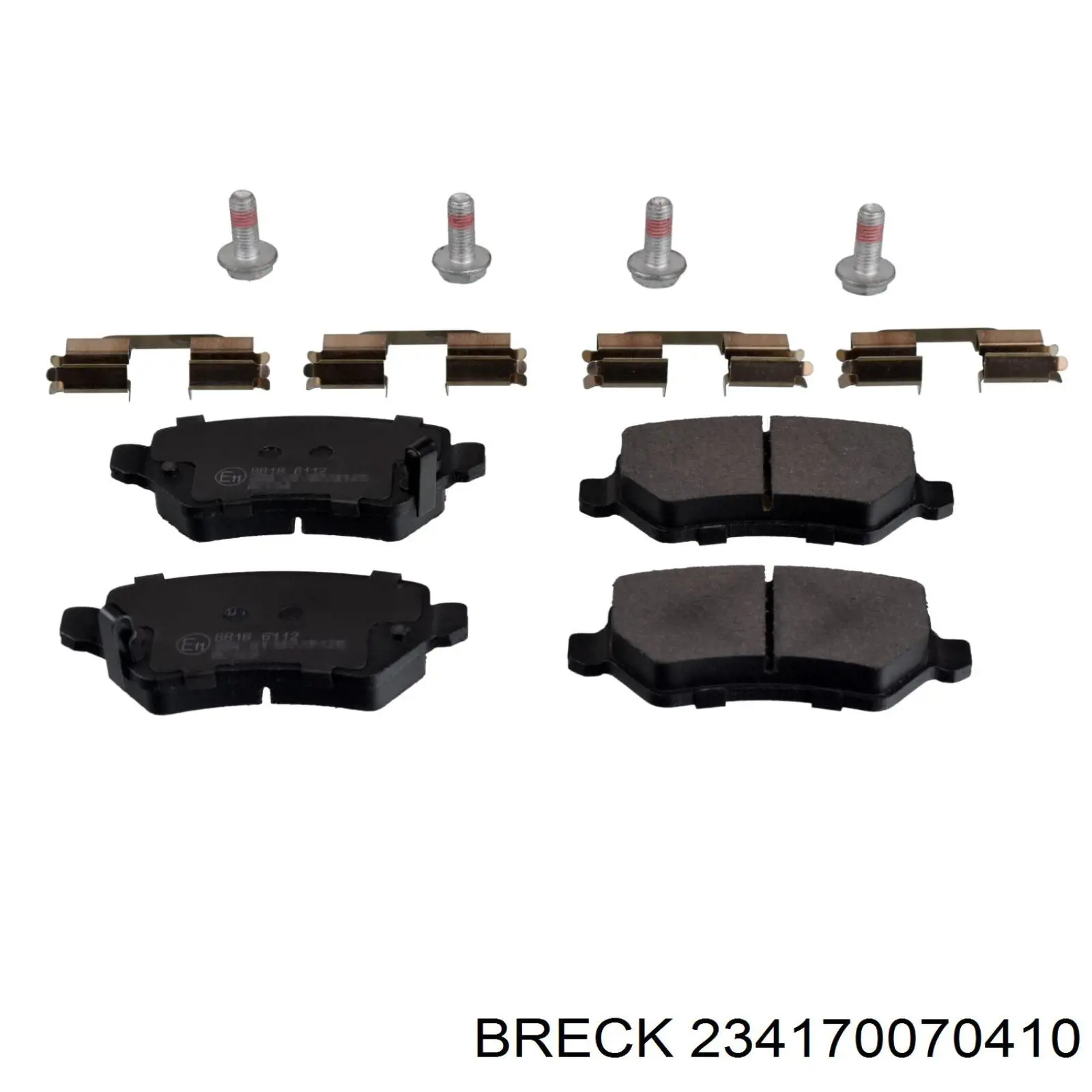 Задние дисковые колодки Breck 234170070410
