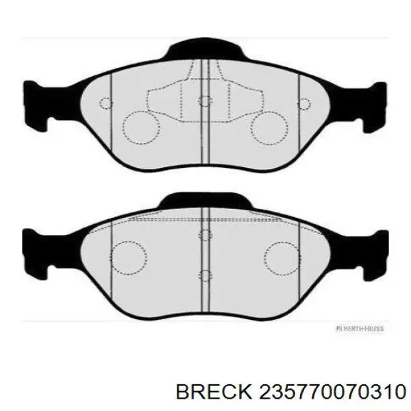 Передние тормозные колодки YC1J2K021AC Ford