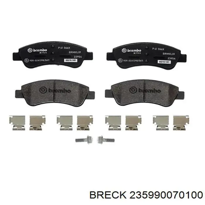 Передние тормозные колодки 235990070100 Breck